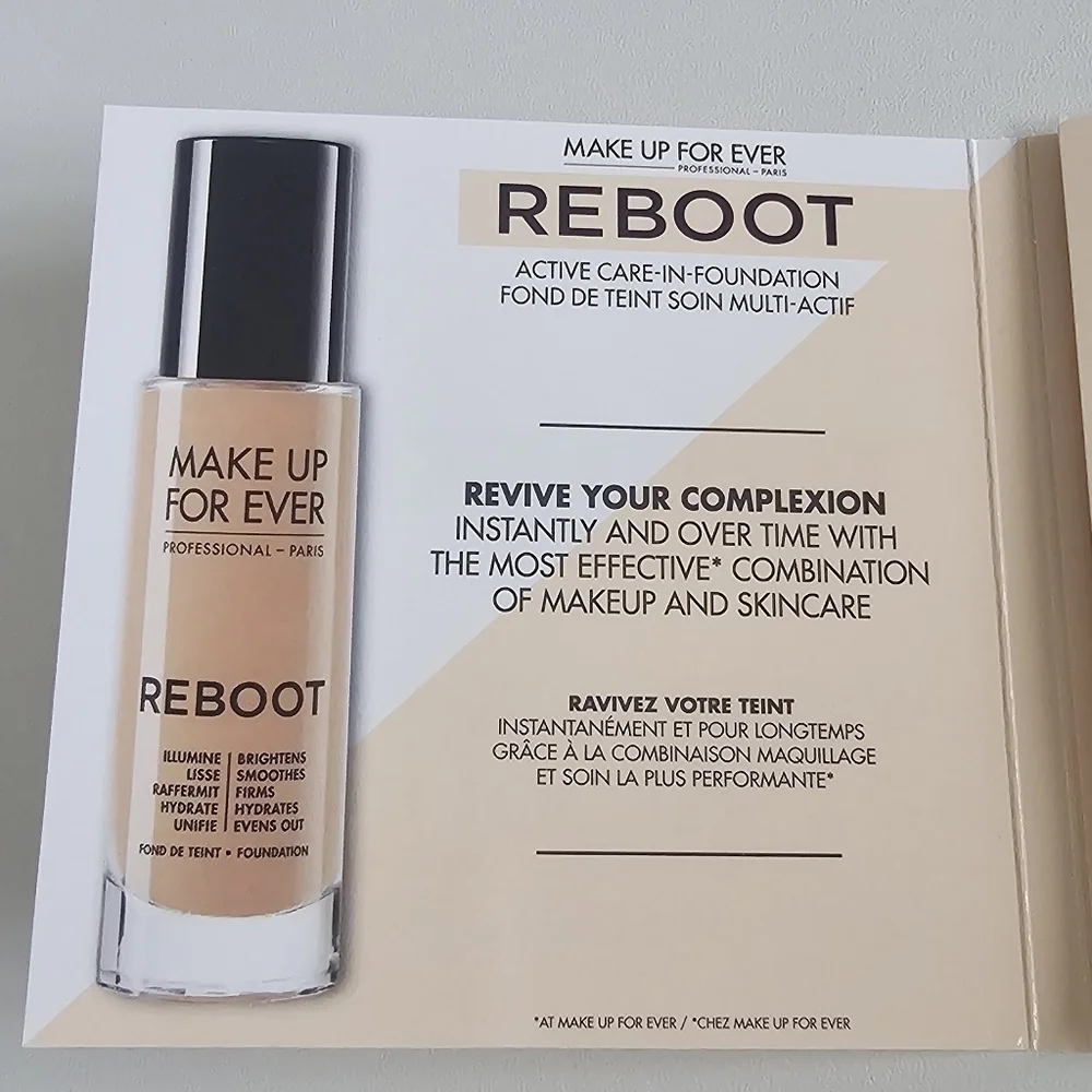 ⚪ free⚪ MAKEUP FOREVER REBOOT FOUNDATION SAMPLE CARD